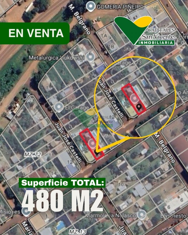 terreno con CASA Y LOCAL en SAN VICENTE MISIONES